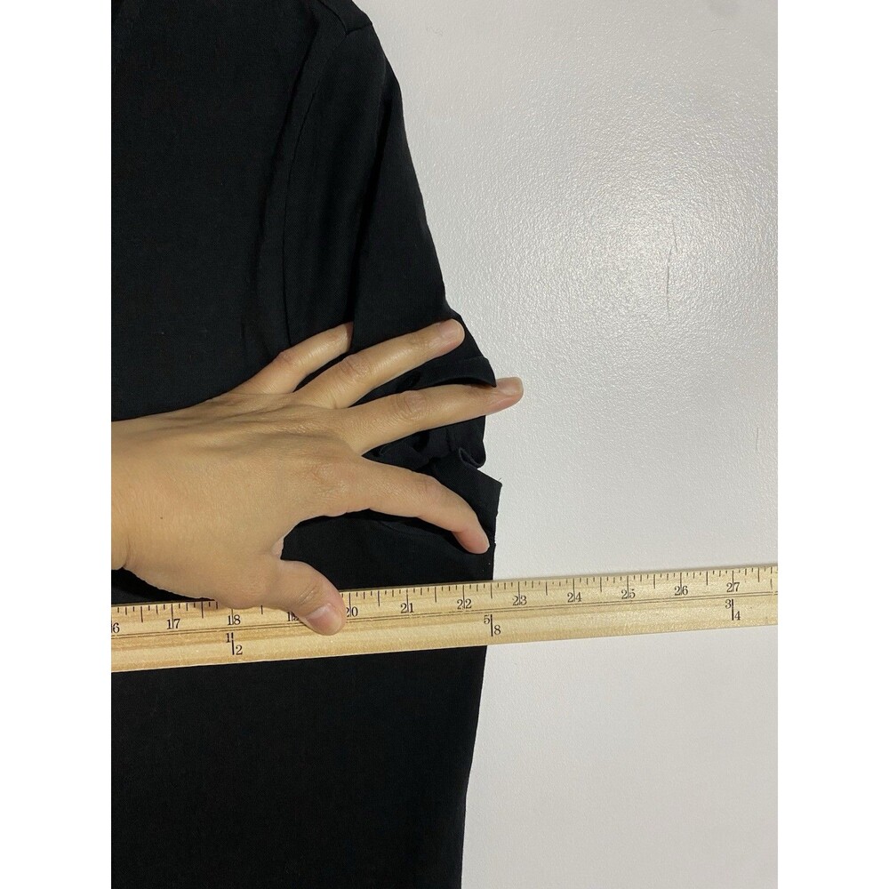 J Jill Dress L Black Floral Maxi Modal Cottagecore Boho Vacation Side Slit NWOT - Picture 11 of 14
